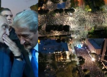 VIDEO/ Pamjet me dron: Ja sa njerëz janë në protestën e Berishës e Metës, Shikoni…