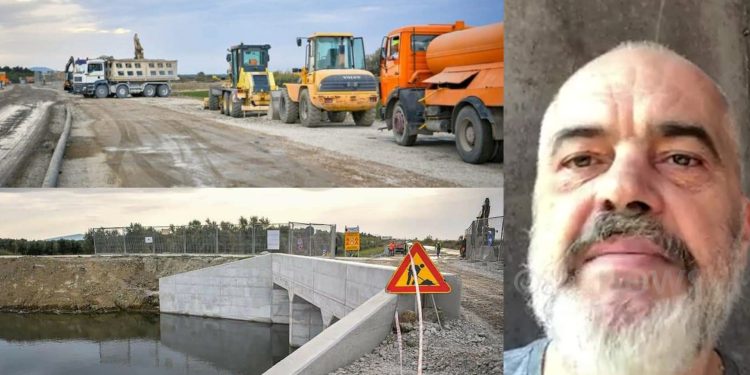 Rama publikon pamjet nga rruga e re që lidh aeroportin e Vlorës me autostradën…