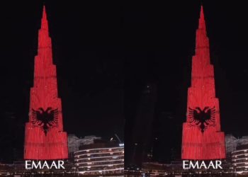 Krenari/ Ndërtesa më e lartë në botë vishet me flamurin shqiptar. Ja çfarë ndodhi sot në mes të Dubait…