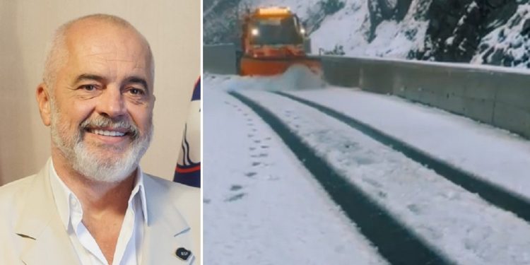 Bie dëborë në këtë zonë të Shqipërisë, reagon kryeministri Rama: Kemi ndërhyrë me…