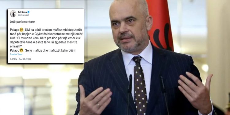 “U ka bërë presion mafioz deputetëve”, Edi Rama ironizon debatin me Gaz Bardhin