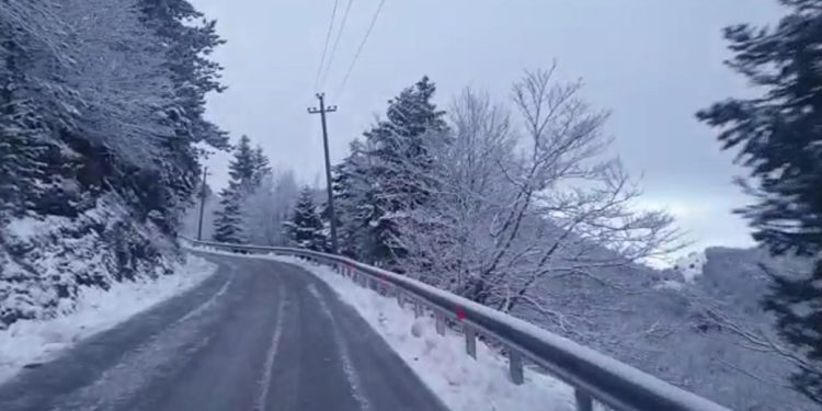 Bardhësia e dëborës mbulon fshatin turistik në vendin tonë, pamje mahnitëse nga…