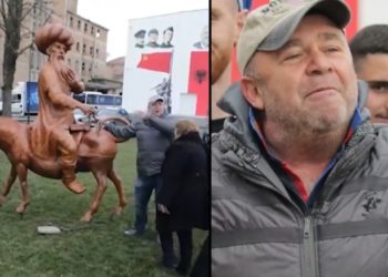 Gjergj Luca vendos bustin e Nastradinit, i hap “sfidë” Vasil Naçit: Do i jap edhe…