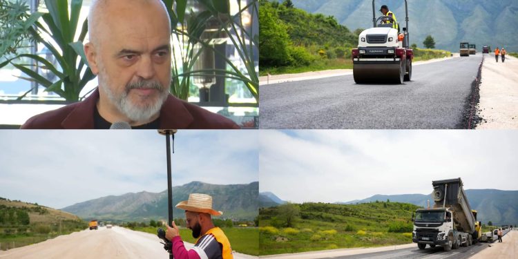 Edi Rama publikon pamjet nga rruga e re: Gati merr fund puna në aksin…