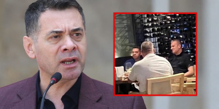 Fotografi nga “darka e fundit”, Arben Ahmetaj në tavolinë me burrin e ministres së PS…