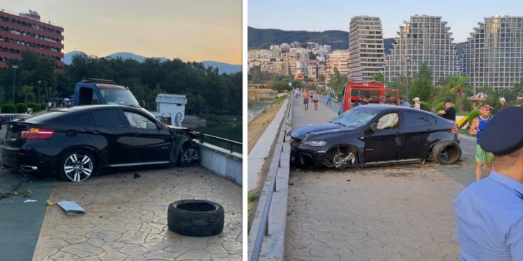 Aksident “i çmendur” në Tiranë, makina “fluturon” te Diga e Liqenit, shikoni…