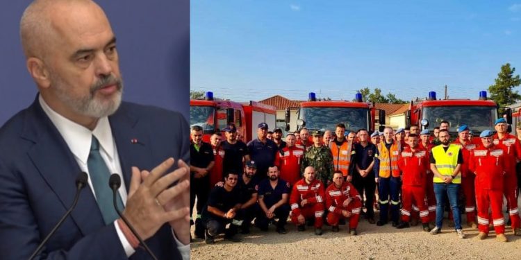 Dy javë në Greqi, kthehet në atdhe ekipi shqiptar i zjarrfikësve, Edi Rama ka dy fjalë…