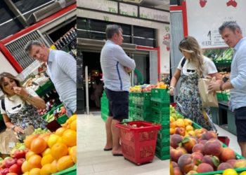 Gjiknuri “heq” kostumin e zyrtarit, bën pazar me gruan, ja detaji i veçantë që bie në sy…