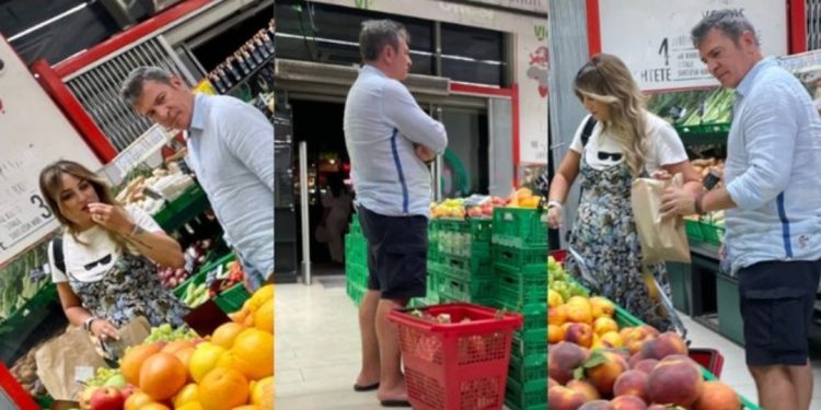 Gjiknuri “heq” kostumin e zyrtarit, bën pazar me gruan, ja detaji i veçantë që bie në sy…