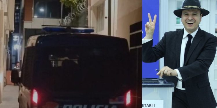 U arrestua në Rinas/ Jamarbër Malltezi sapo mbërrin me furgonin e Policisë në…