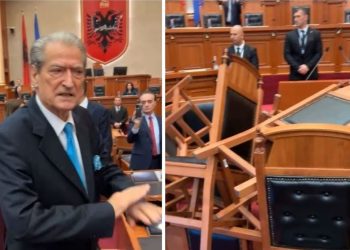 Del VIDEO e turpshme/ Berisha u jep porosi deputetëve të PD: T’i lyejmë karriget me ngjitës, që…