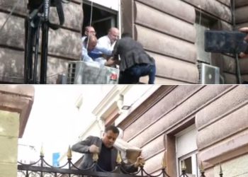 E turpshme! Deputetët e Berishës jo vetëm nga kangjellat, edhe nga dritaret për të çarë…