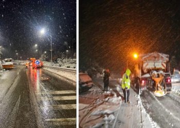 Dëbora “pushton” Shqipërinë, ARRSH njoftim në mbrëmje për gjendjen e akseve rrugore…