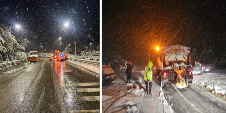 Dëbora “pushton” Shqipërinë, ARRSH njoftim në mbrëmje për gjendjen e akseve rrugore…