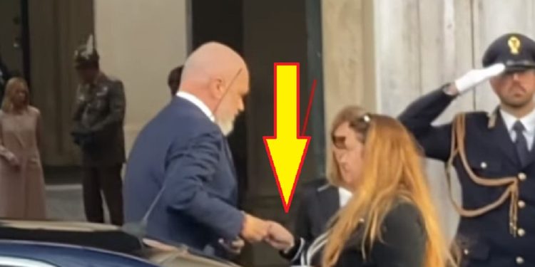 Çfarë i dha në dorë Ramës para takimit me Melonin/ VIDEO-ja misterioze nga gruaja e panjohur…