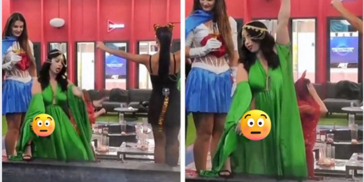 Harron se ka kamera, banorja e ‘Big Brother VIP’ i tregon të gjitha me fustanin e çarë…
