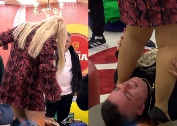 Degjenerimi mbi tavolinë, Albi bën veprimin e sikletshëm ndaj Merit (VIDEO)