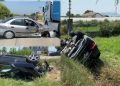 Aksidenti i frikshëm në Berat-Lushnje, mjeti me 4 anëtarë të familjes përmbyset në kanal