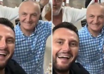 VIDEO/ Bes Kallaku dhe Ilir Meta të pandarë, “shijojnë” beqarinë me këngë dhe valle