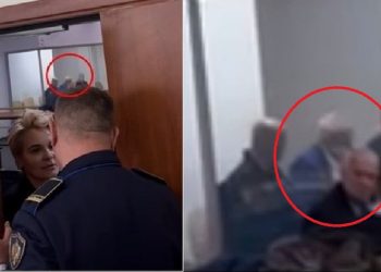 Del VIDEO brenda GJKKO/ Meta në kafazin e xhamit, Kryemadhi sapo futet…