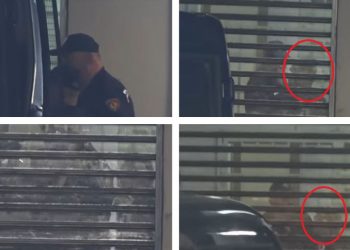 I rrethuar nga forca të shumta policie, momenti kur Ilir Meta mbërrin në GJKKO