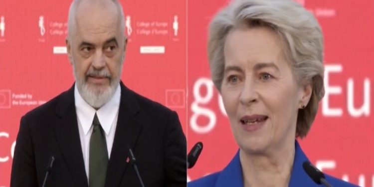 Marrëveshja e emigrantëve me Italinë/ Von der Leyen ia thotë në “sy” Ramës: Që prej fillimit…