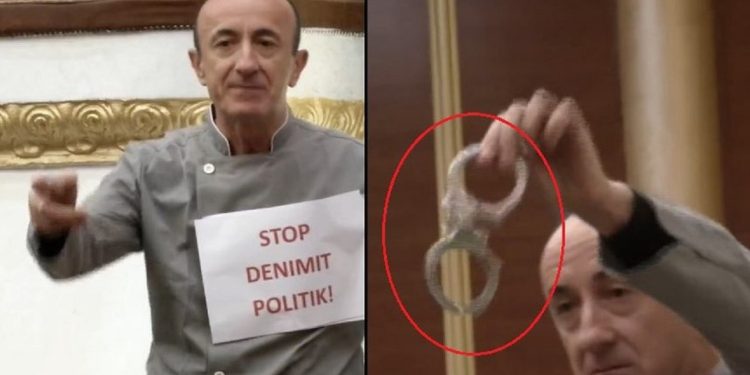 Me veshje burgu/ Dash Sula tund prangat në Kuvend, Spiropali: E keni seriozisht që…