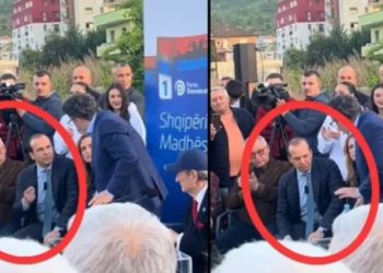 VIDEO/ Sherr mes kandidatëve të PD në fushatë, momenti kur Edi Paloka përplaset me…