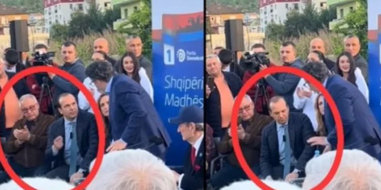 VIDEO/ Sherr mes kandidatëve të PD në fushatë, momenti kur Edi Paloka përplaset me…