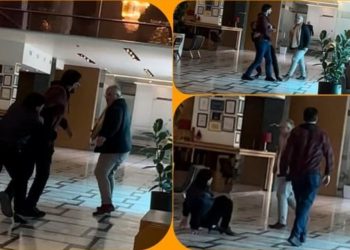 Del VIDEO/ Pas sherr në Tiranë, Ilir Demaliaj godet me shqelm Kujtim Gjuzin