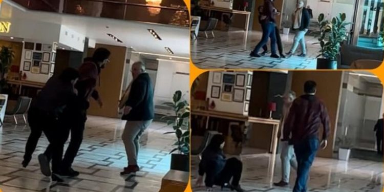 Del VIDEO/ Pas sherr në Tiranë, Ilir Demaliaj godet me shqelm Kujtim Gjuzin