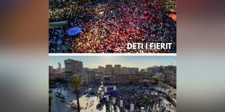 Diferenca PS-PD shfaqet qartë me dy mitingjet, Berisha dështon keq në qytetin…
