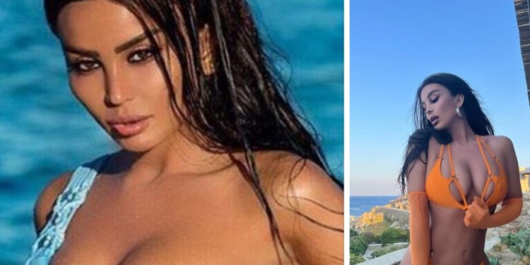 Vildane Zeneli në “hall” me bikinit e vogla, gjoksi i mbet në fushë/ FOTO