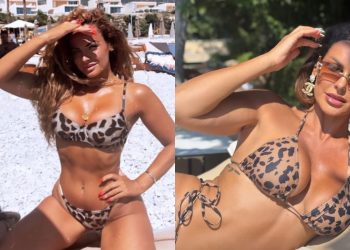 Xhuli Nura ndez rrjetin në bikini tigër – ekspozon gjoksin “shpërthyes”