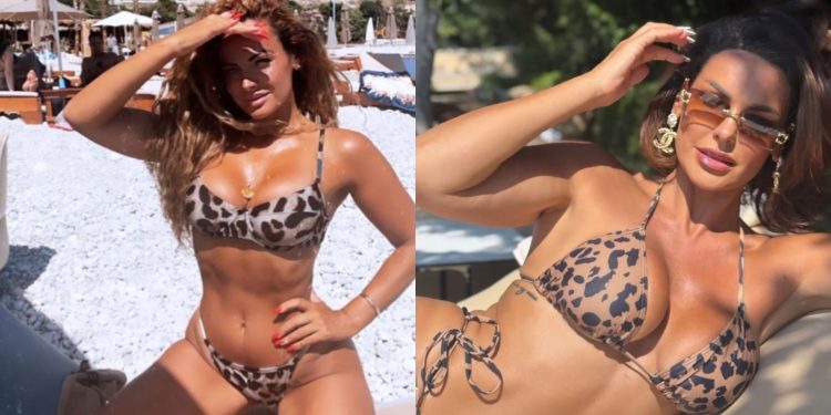 Xhuli Nura ndez rrjetin në bikini tigër – ekspozon gjoksin “shpërthyes”