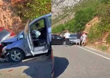 LAJM I FUNDIT/ Aksident i katërfishtë, disa të plagosur në qytetin…