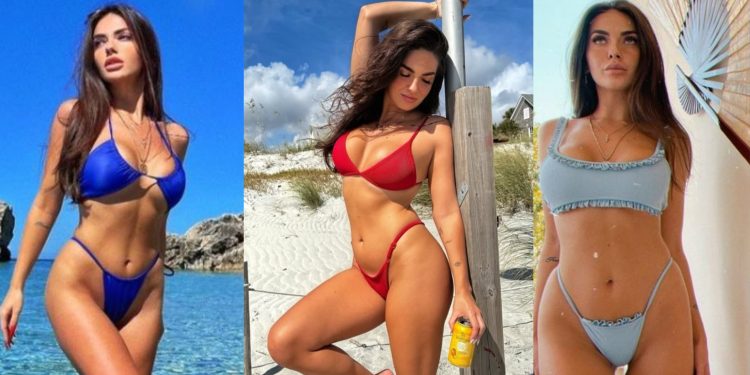 Beatrix Ramosaj e tepron! Këngëtarja shqiptare shfaqet “përvëluese” me tanga të kuqe