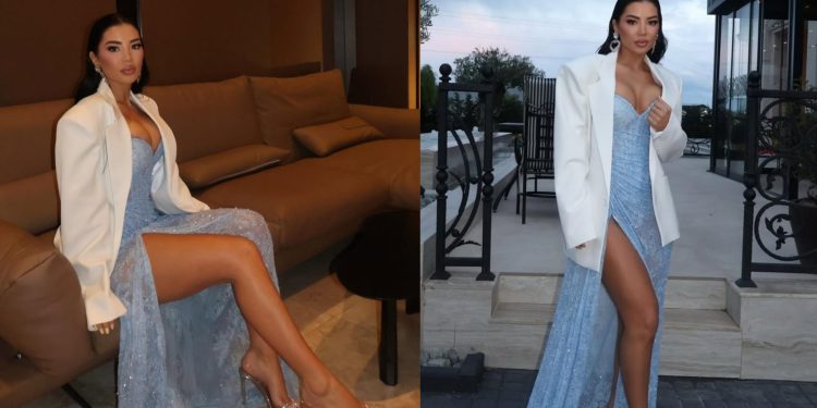 Modelja kosovare e “djeg” rrjetin me fustanin transparent, kujdes kur t’i shikosh…