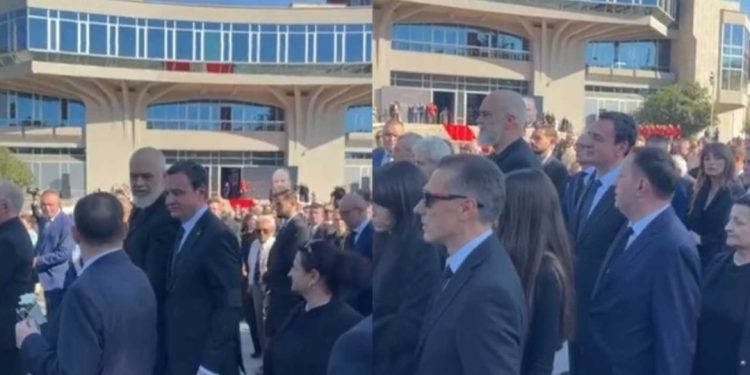 Rama e Kurti ecin “krah për krah” në homazhet e Fatos Nanos/ Çfarë biseduam në…