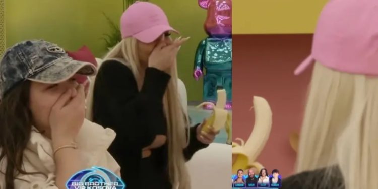 “Tu shkri në gojë”/ Degjenerimi në Big Brother Kosova, dy banoret provokuese duke ngrënë banane (VIDEO)