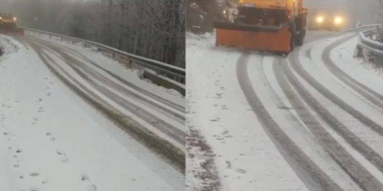Erdhi dimri! Reshje dëbore pas mesnate, kjo zonë e vendit “zgjohet” e zbardhur…