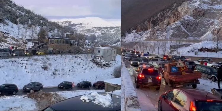 VIDEO/ Reshjet e dëborës në Dajt “tërbojnë” kryeqytetasit, shikoni çfarë u ndodhi rrugës në…