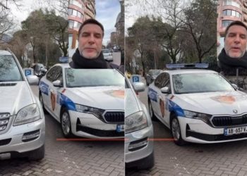 VIDEO/ Nga sot 6 muaj BURG! Erion Braçe del në rrugët e Tiranës, makina e policisë shkel ligjin…