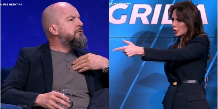 Plas keq sherri/ Grida Duma përzë nga studio Alfred Lelën: Atë gishtin fute…