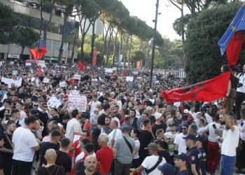 Del VIDEO surprizë/ Kush ishte besniku i Berishës në “mes” të turmës së protestuesve