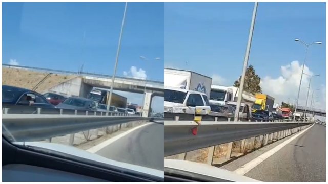 E FUNDIT/ Bllokohet qarkullimi drejt Jugut, çfarë po ndodh në aksin Kavajë-Rrogozhinë