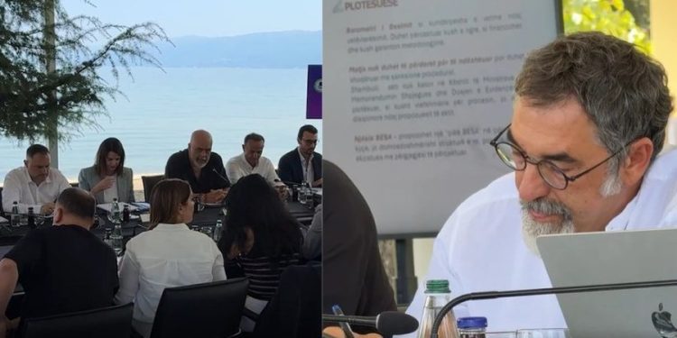 VIDEO/ Publikohen pamjet brenda mbledhjes qeveritare në Pogradec, krah Ramës qëndron…