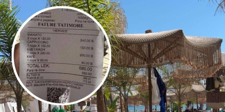 Surpriza që nuk pritej! Turisti habitet nga fatura e një lokali buzë plazhit në Vlorë