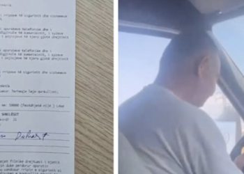 Me celularin në dorë teksa drejtonte autobusin/ Shoferi në Fier e pëson keq nga policia…