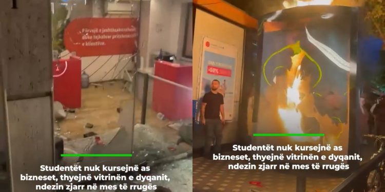 Policia në alarm/ Protestuesit ndezin zjarr në mes të rrugës, tensione në Rrugën e Durrësit